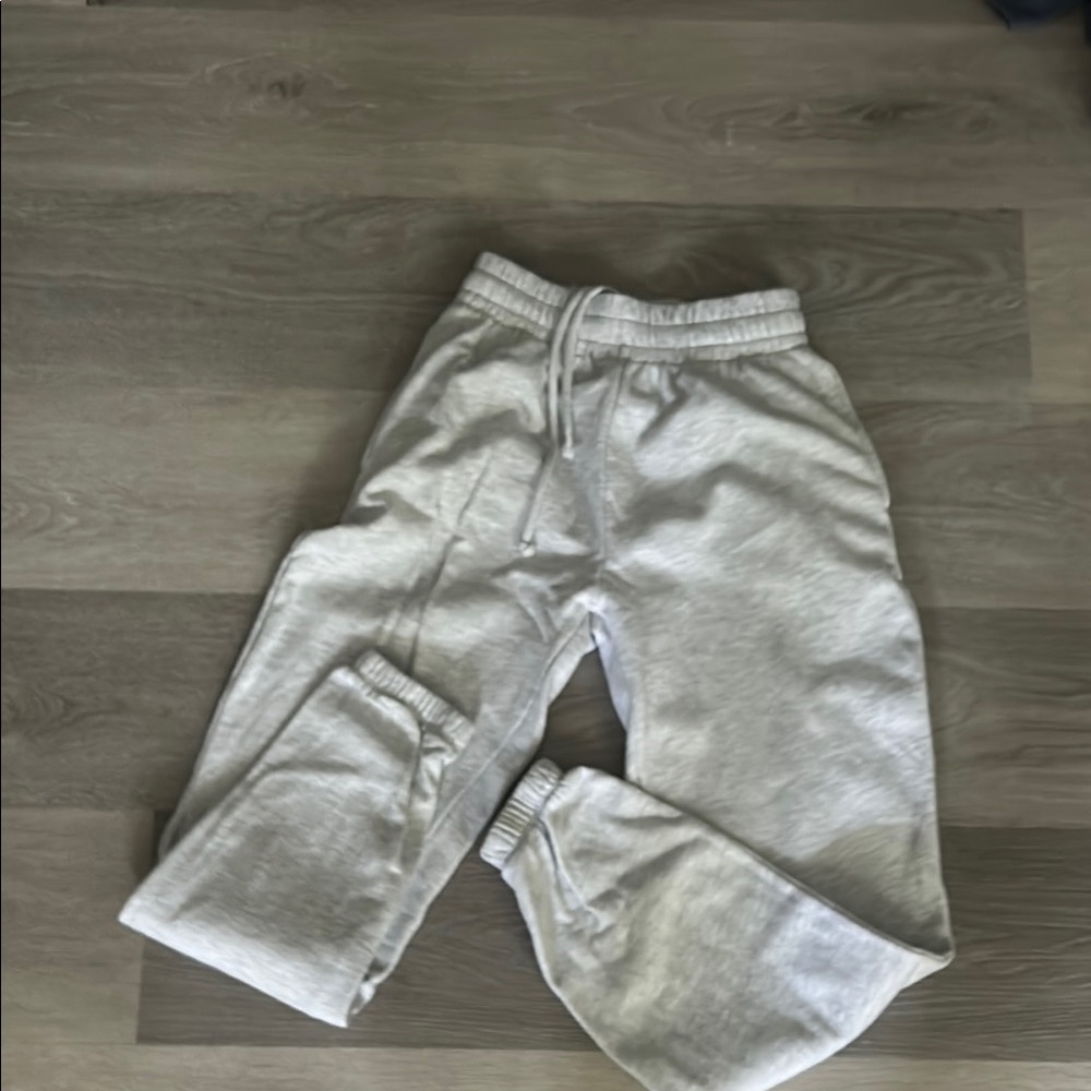 Garage Gray Track Pants with Elastic Waistband and Ribbed Cuffs